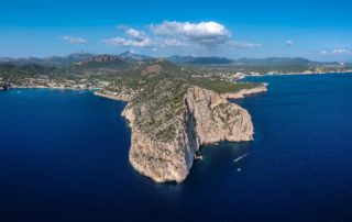 Aerial drone photo of Cap Andritxol mallorca