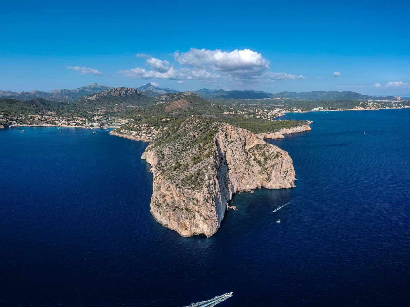 Aerial drone photo of Cap Andritxol mallorca