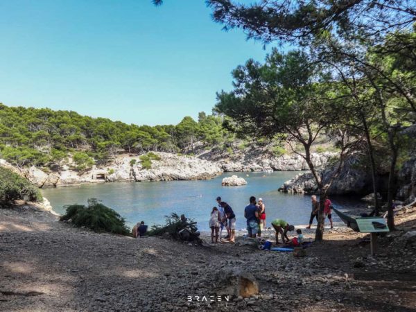 Cala den Monjo Beach in sucluded bay