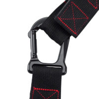 Black carabiner nylon webbing strap training